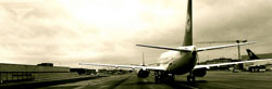 Airplane at an airport Airplane at an airport